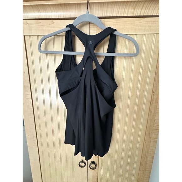 Athleta Rally Up Racerback Tank Top Black Sleeveless Athletic Athleisure Size S - Picture 2 of 3